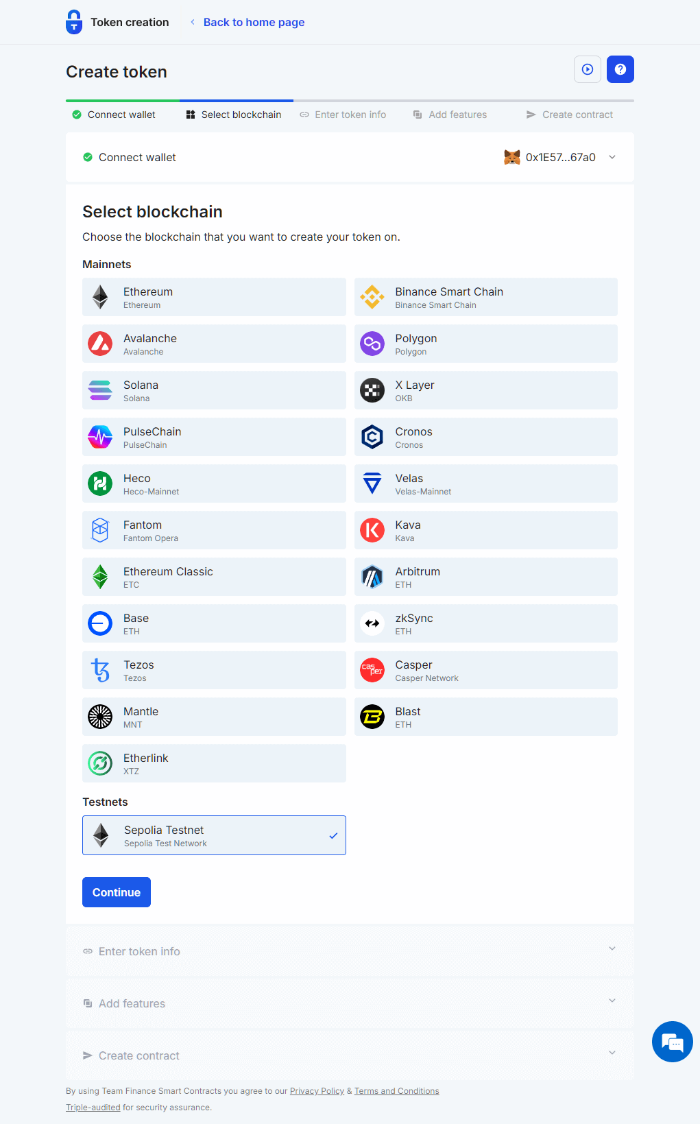 Blockchain for token minting