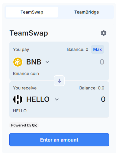 TeamSwap and TeamBridge for coins