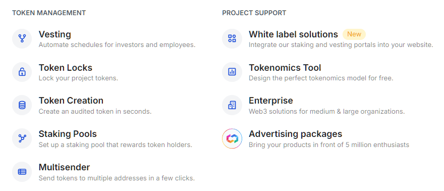 Market Your Token, White Label Web3, and more