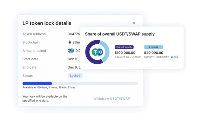 Create locks on Flare blockchain