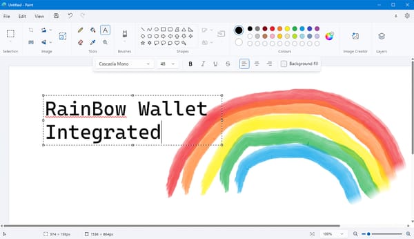 New wallet added to the token services called Rainbow